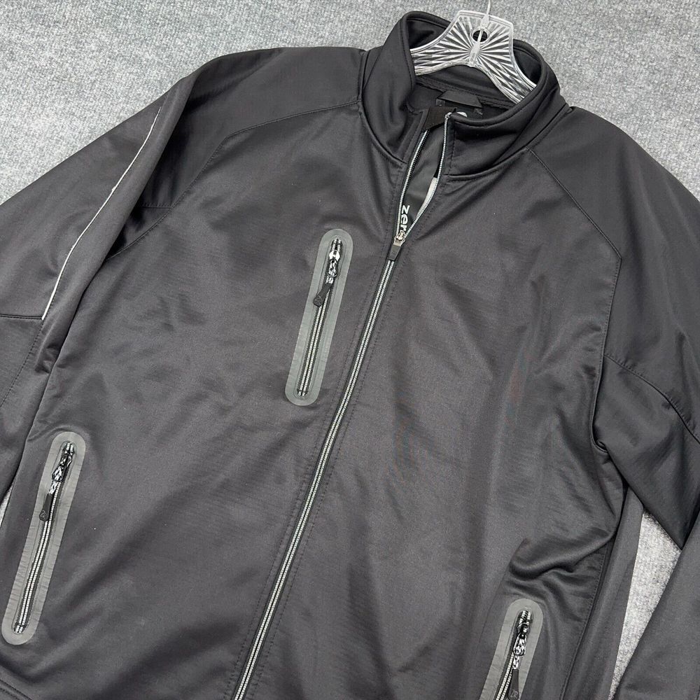 Zero Restriction Tour Series Jacket Mens L Black Full Zip Golf Fleece Lined‎